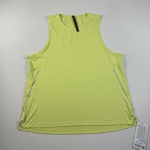 Lululemon Fast Free‎ Tank Top Singlet Yellow Men 2XL Volt Active Gym Training